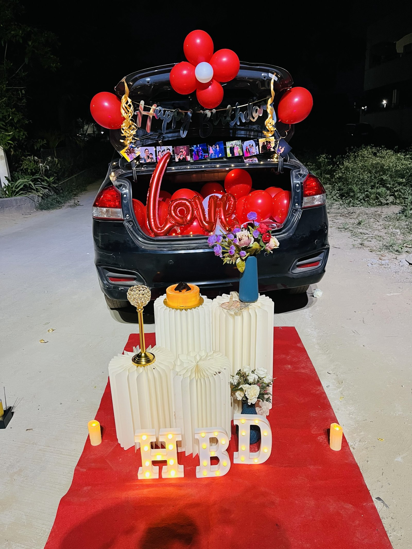 Anniversary surprise setup